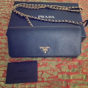 Authentic Preloved Prada Saffiano Metal Wallet